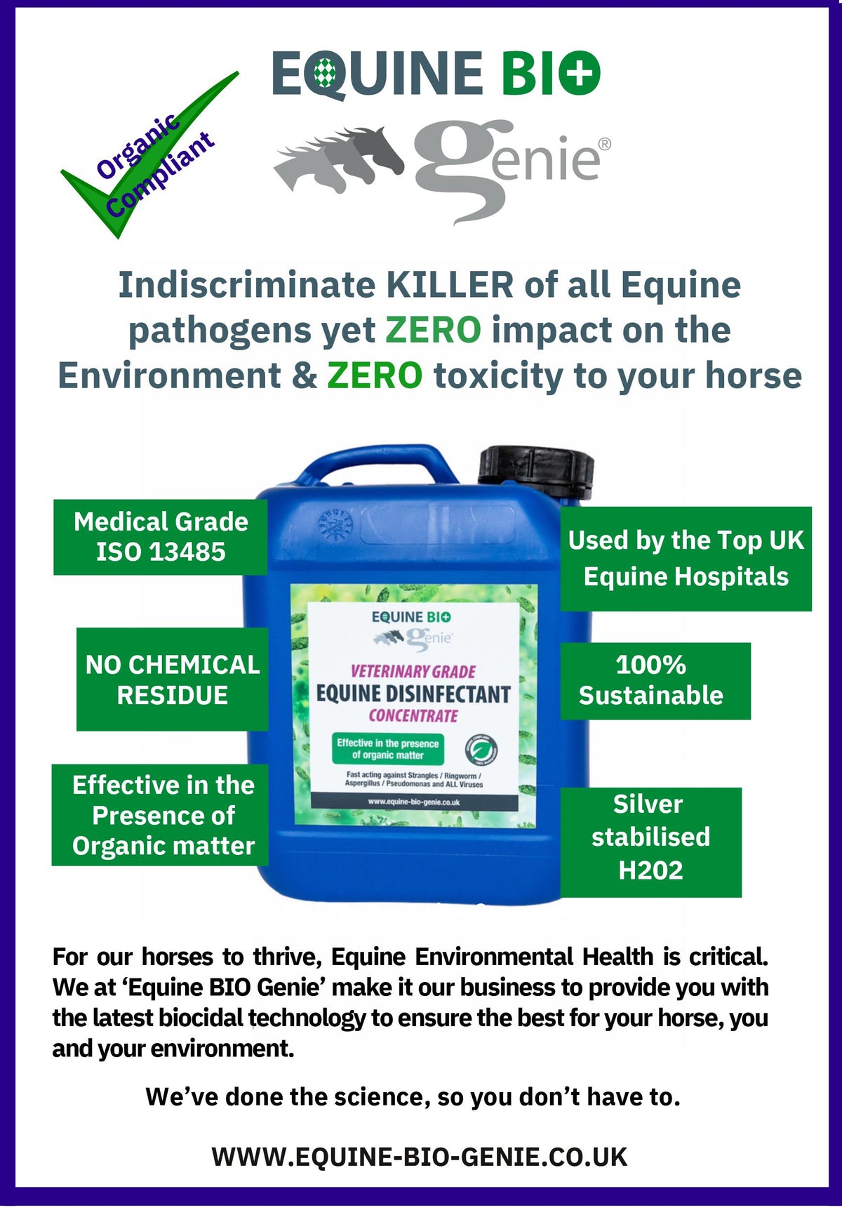 CONCENTRATE (5 Litre) - Veterinary Grade Disinfectant - dilution needed