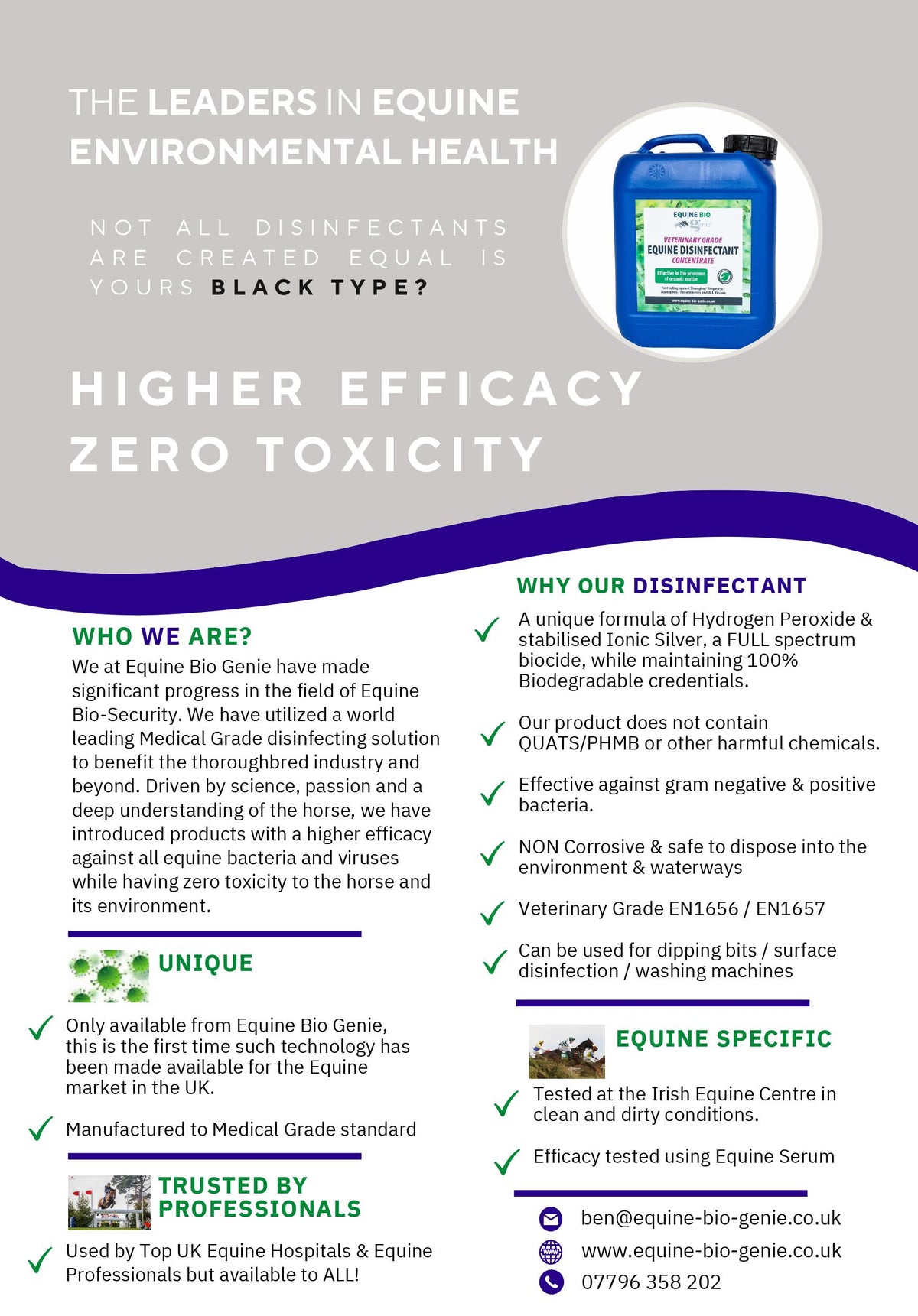 CONCENTRATE (5 Litre) - Veterinary Grade Disinfectant - dilution needed