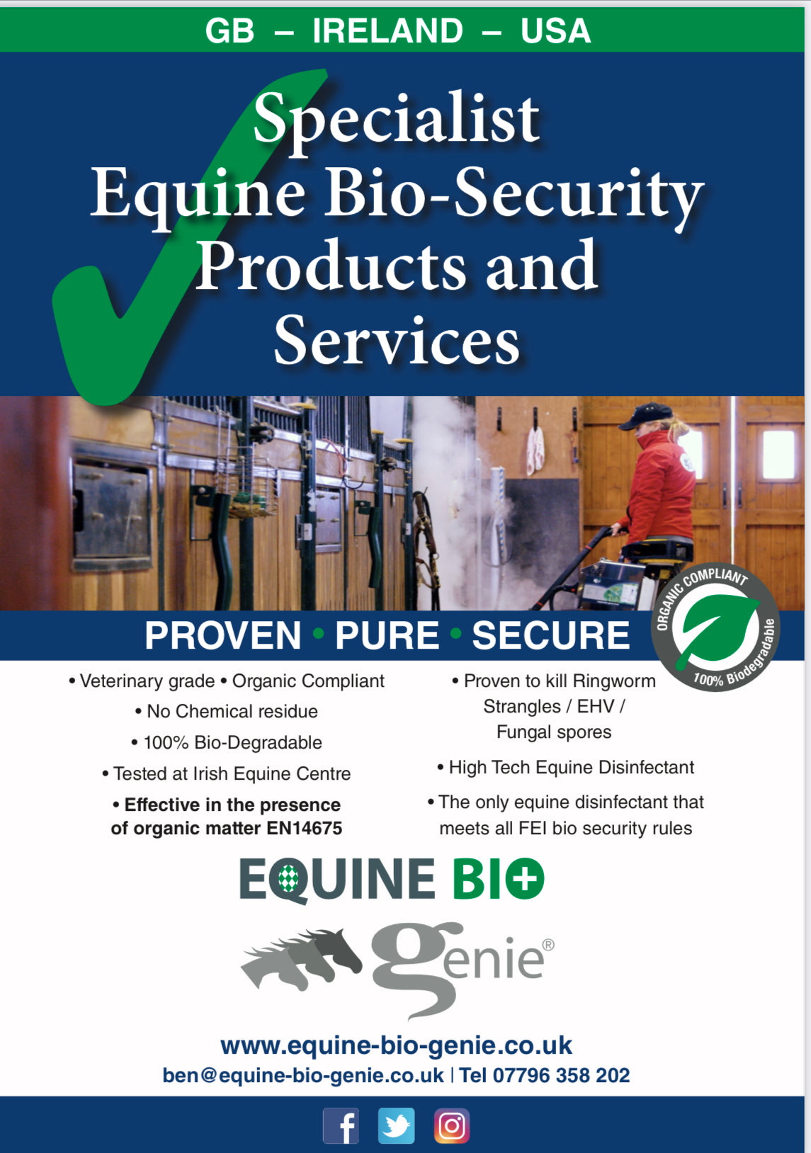 CONCENTRATE (10 Litre) - Veterinary Grade Disinfectant - Dilution needed