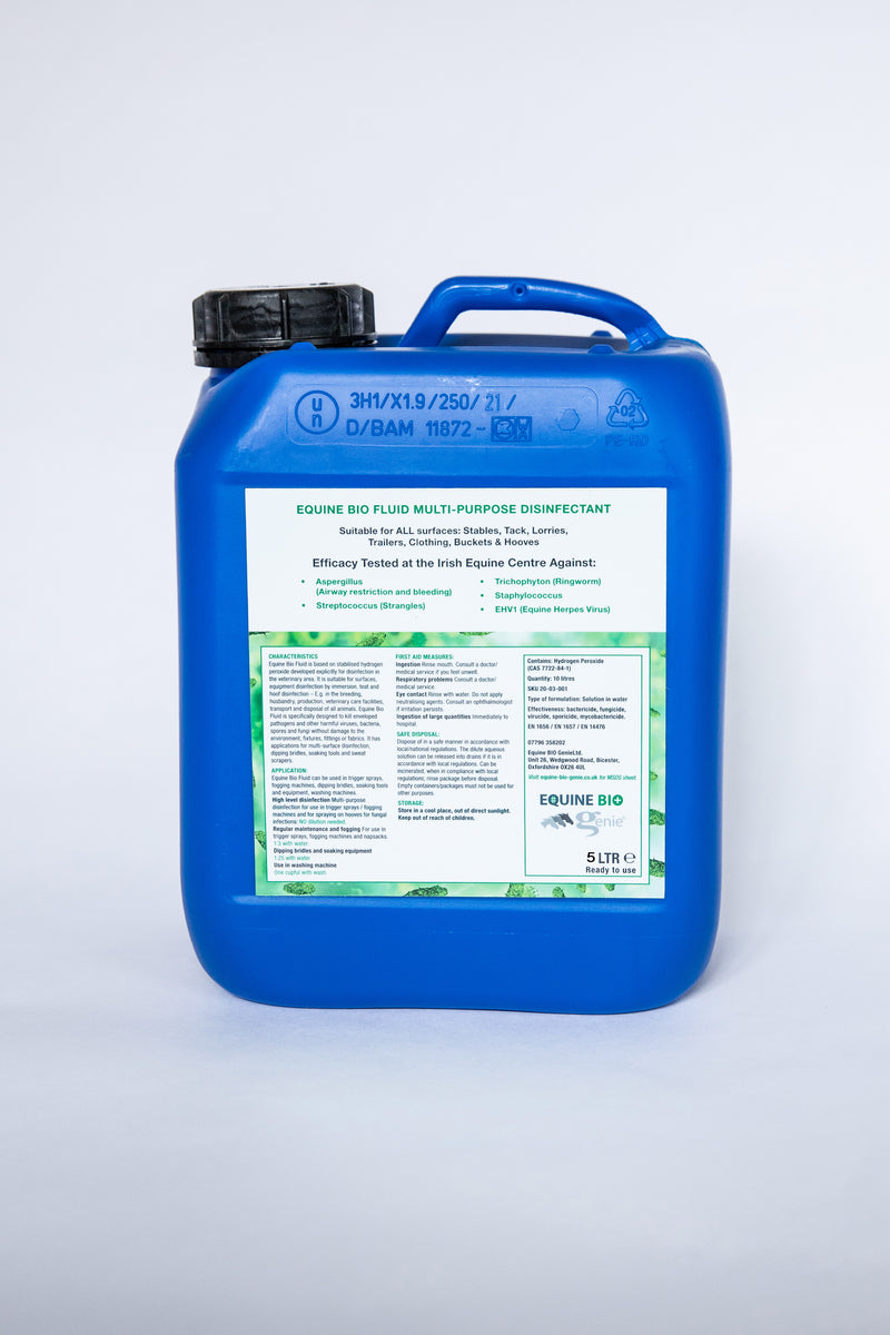 10 litre - Equine BIO Fluid Disinfectant - Ready to Use - No Dilution needed